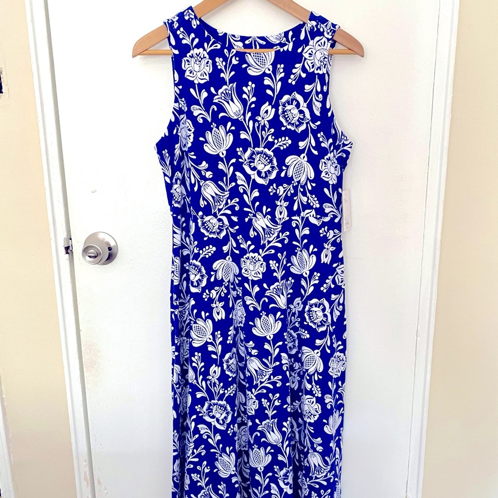Croft & Barrow sundress. Blue and white.